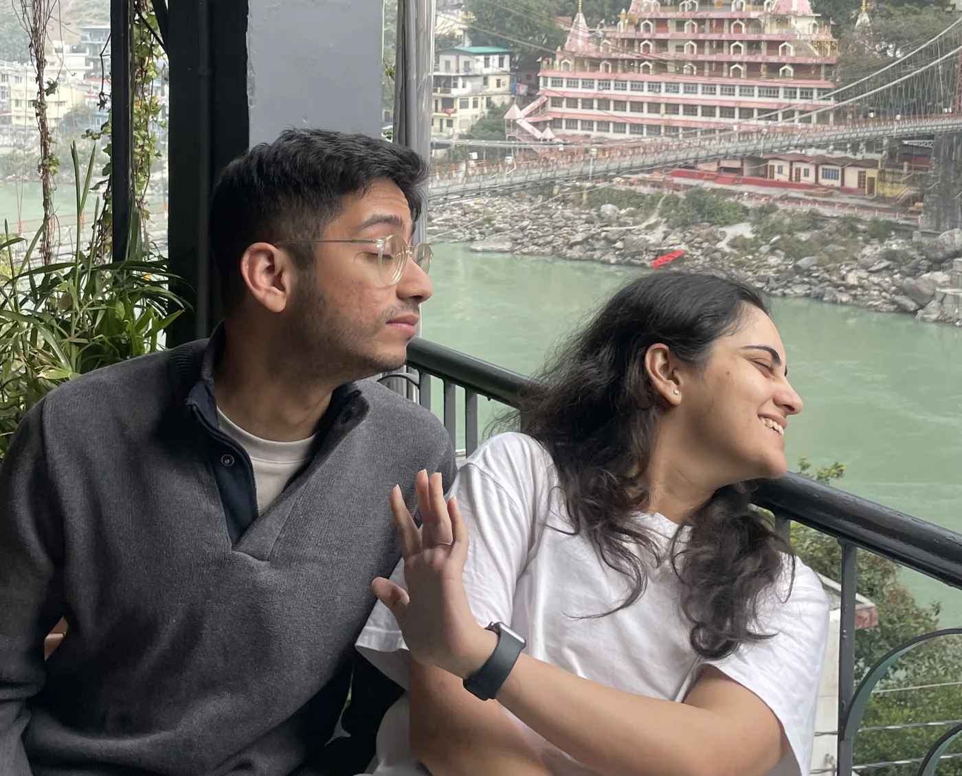 Shriti and Anuj in Rishikesh